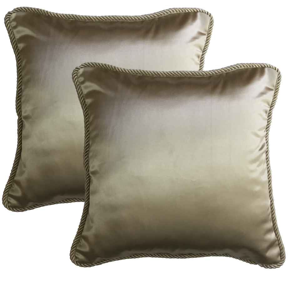 Lushomes Silk Cushion Covers - Brown | Boho Style | 16 x 16 inch