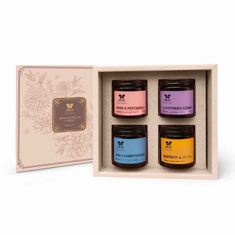 IRIS Aroma Glass Jar Candle | Assorted Fragrance