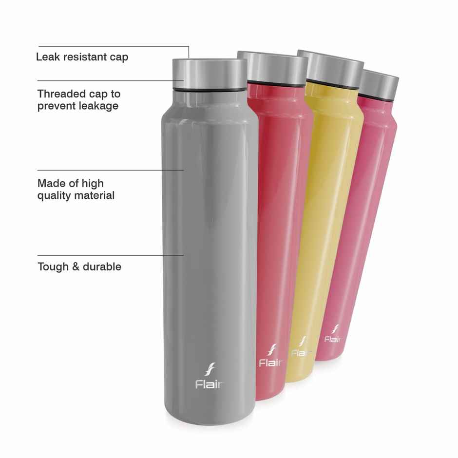 Flair Jazz 1000 Bis Certified Stainless Steel Water Bottle | 970 ml | Yellow
