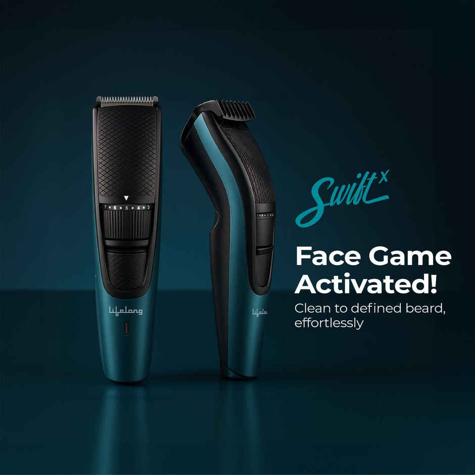 Lifelong Swift X Beard Trimmer for Men,  0.5 10mm Trim, 20 Settings,  Type C Charger, 1Hr Runtime