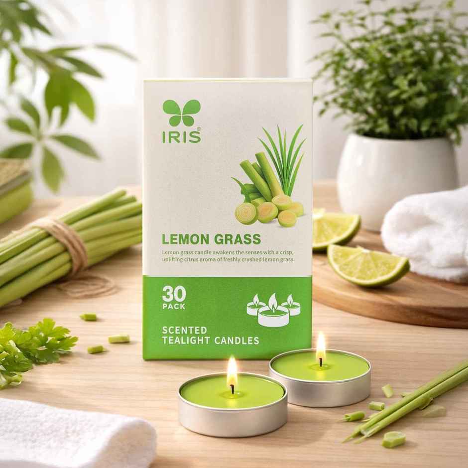 IRIS Lemongrass Scented Tealight Candles