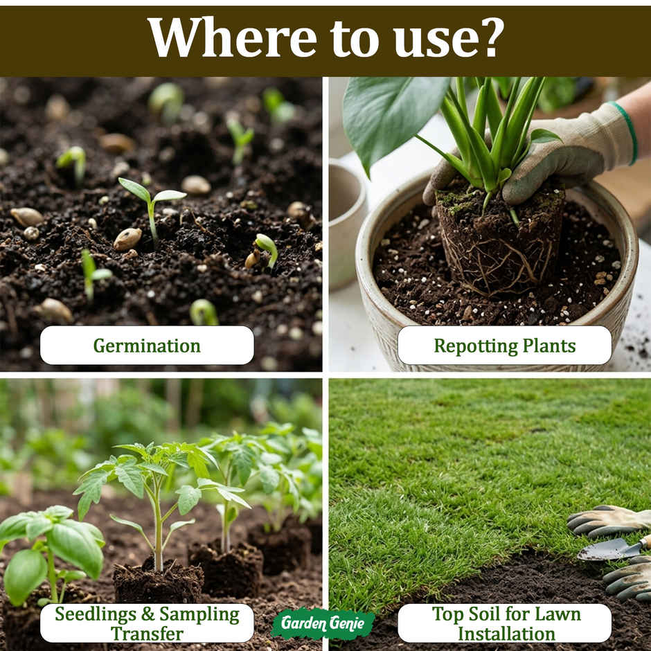 Garden Genie Potting Soil Mix for plants | Organic Garden Plant Soil for All Types of Plants