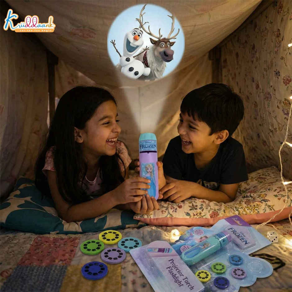 Kriiddaank Disney Frozen Torch Toy 6 Slides Storytelling ABS Material Kids Ages 3+