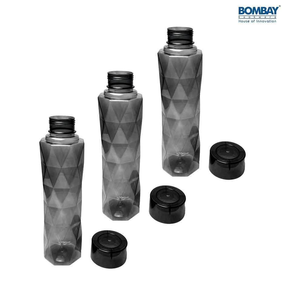 Aqua BPA-free Plastic Water Bottle | Each 1 L | Black
