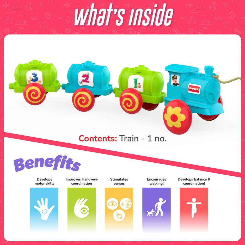 Giggles Funskool Wobble Train Express Pull Along Toy