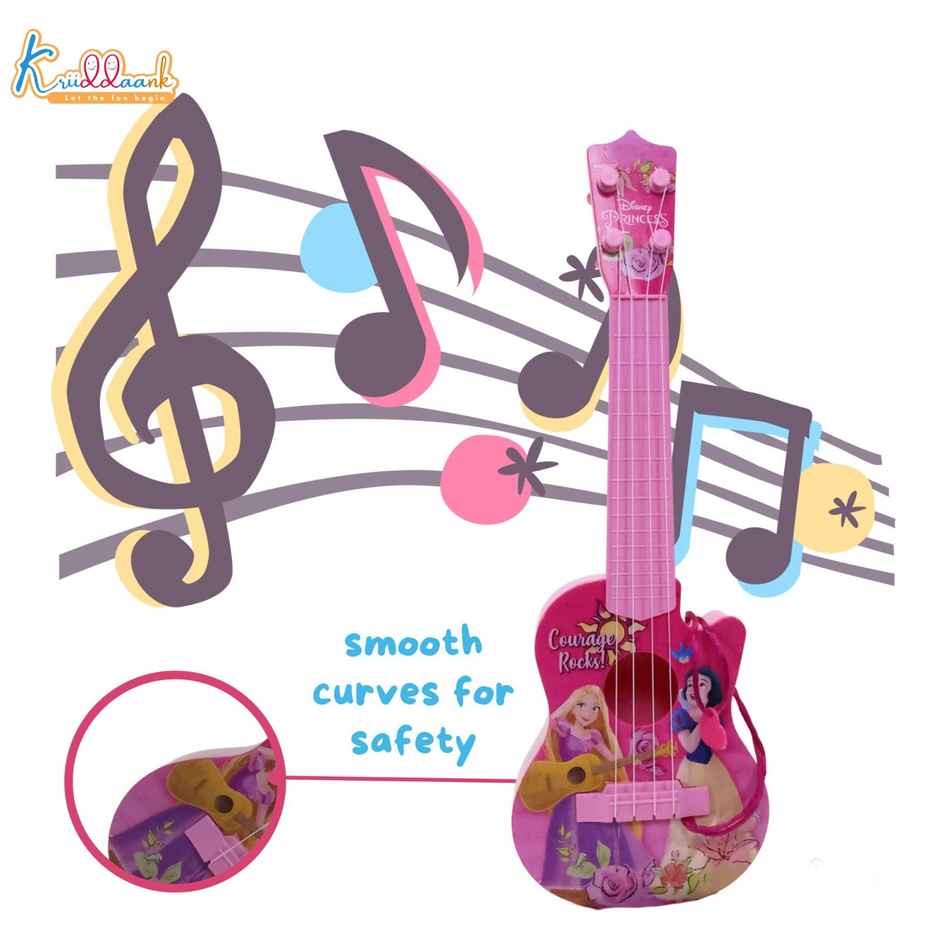 Kriiddaank Disney Princess My First Guitar, 4 Strings - 19 Inch ; 48 cm, Perfect for Beginers