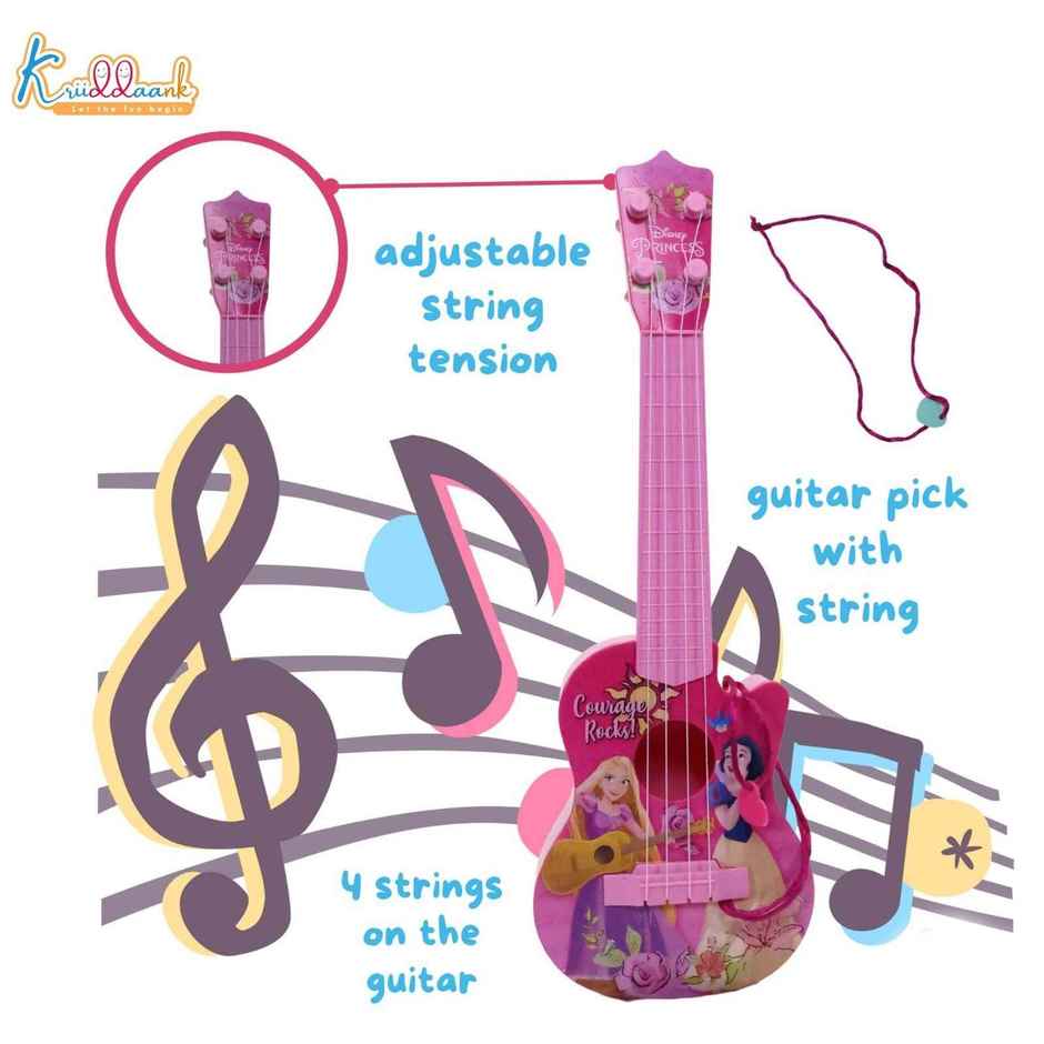 Kriiddaank Disney Princess My First Guitar, 4 Strings - 19 Inch:48 cm, Perfect for Beginners