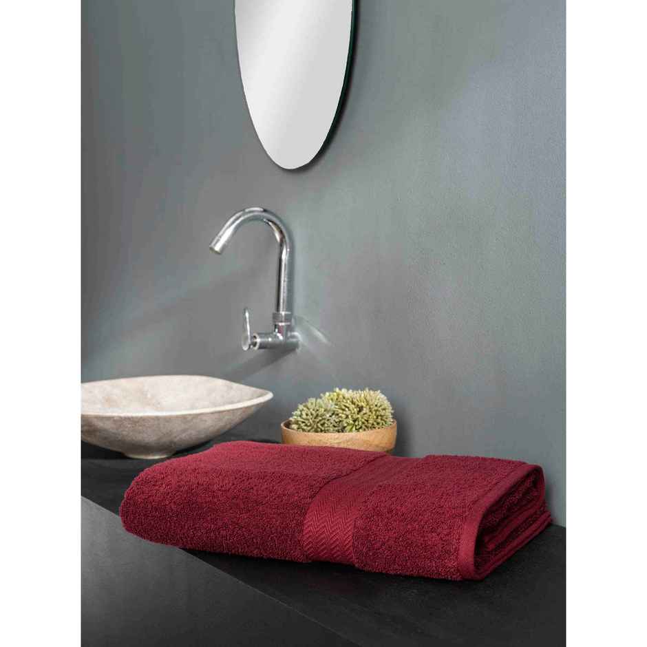 D'Decor Zero Twist Premium Cotton Bath Towel | High Absorbency | Magenta