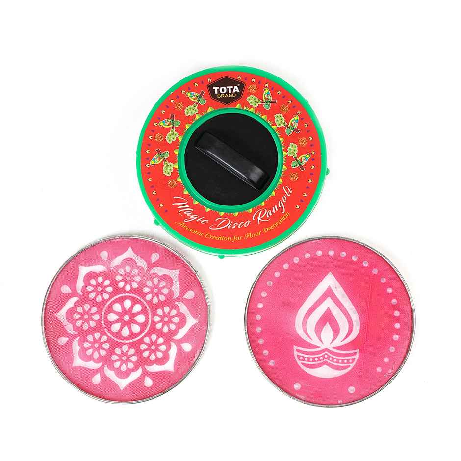 Disco Rangoli Stencil | 4 Inch | |Assorted Designs | Tota