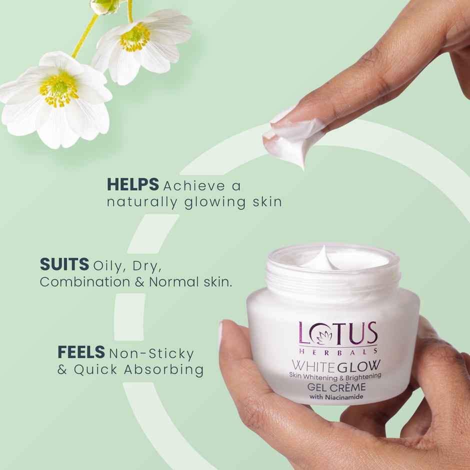 Lotus Herbals Whiteglow Skin Whitening & Brightening Gel Cream SPF 25 Pa +++