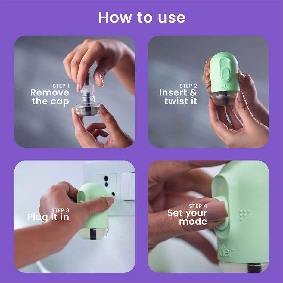 Godrej aer Plug Electric Air Freshener | 2 Refills | Violet Bloom