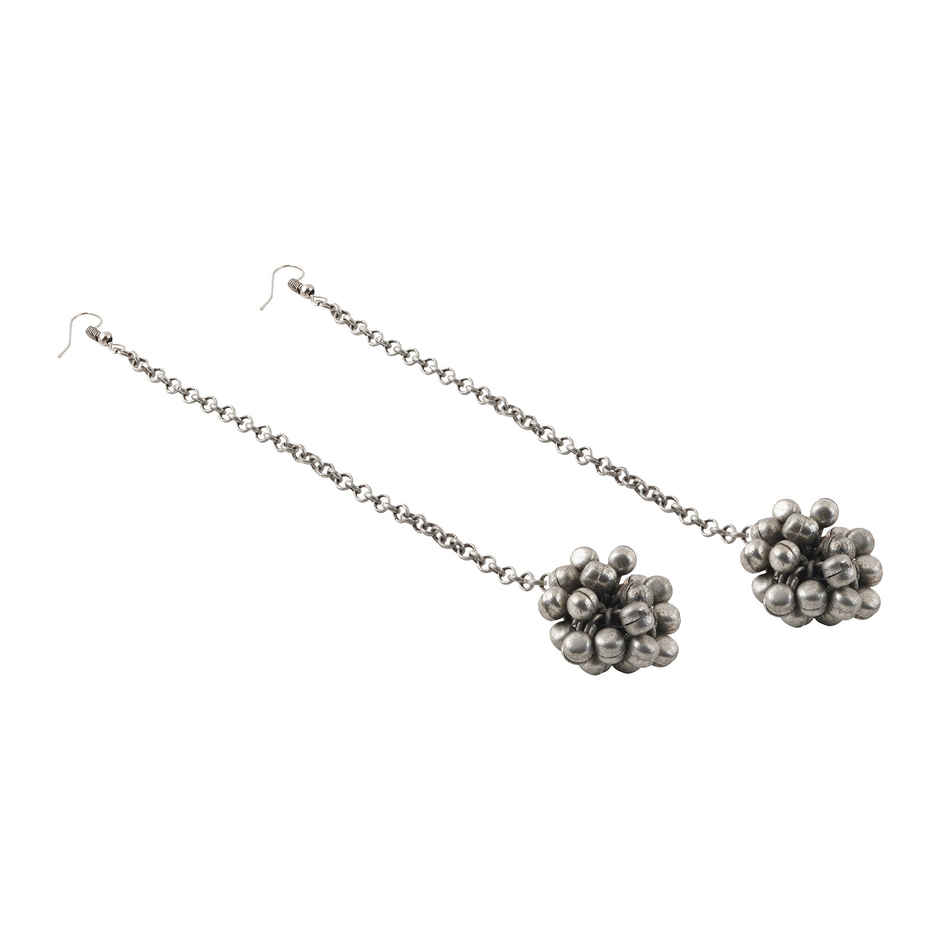 Teejh Teejh Aamna Ghungroo Silver Oxidised Earring