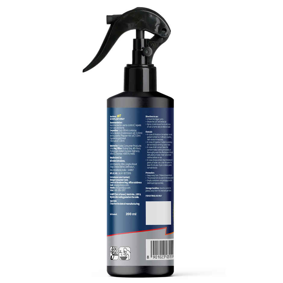 HIT Rat Repellent Spray | Safe to use in Cars & Bikes