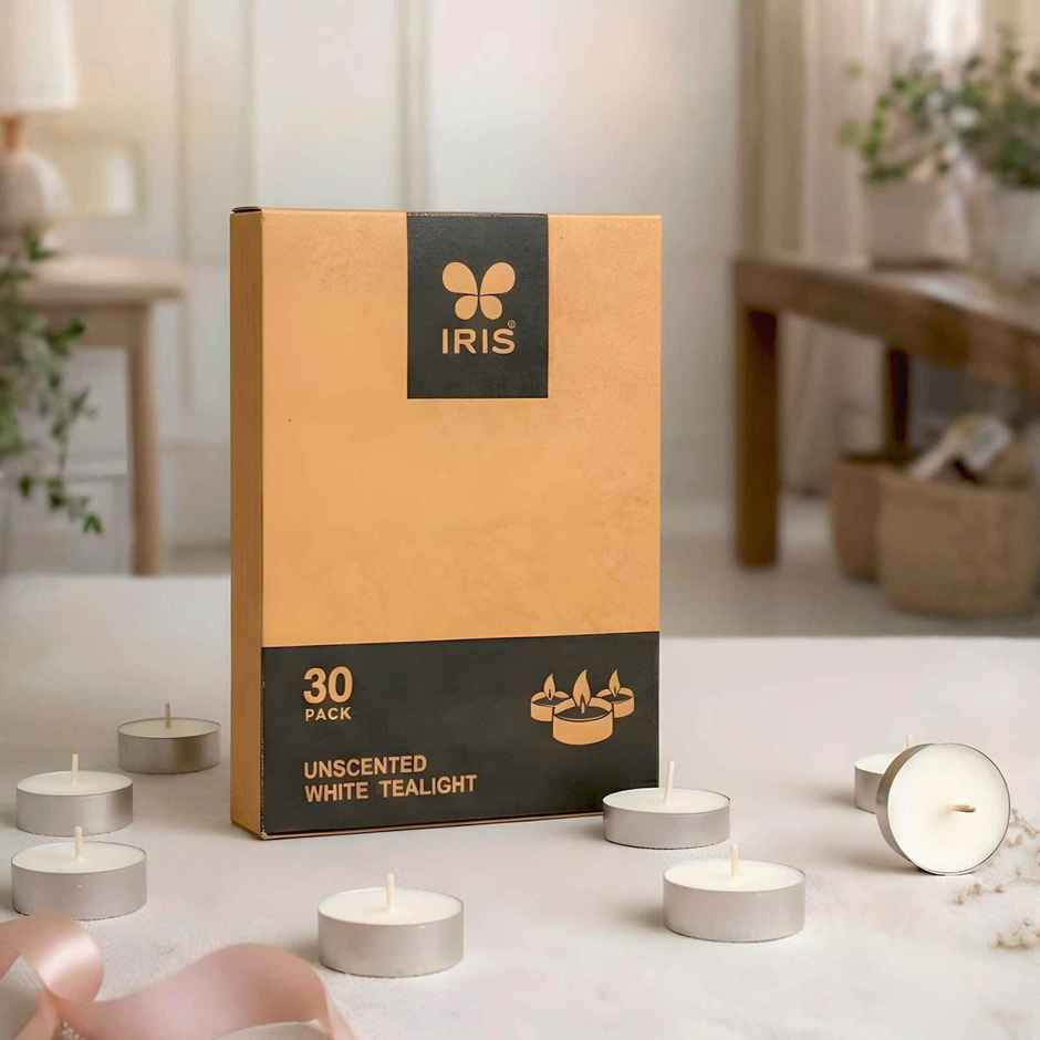 IRIS Unscented Tealight Candles