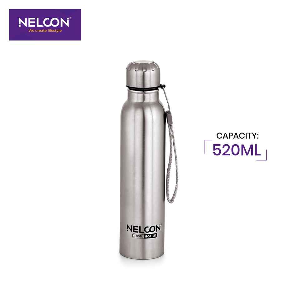 Nelcon Aquaslim Stainless Steel Bottle 520ml Silver
