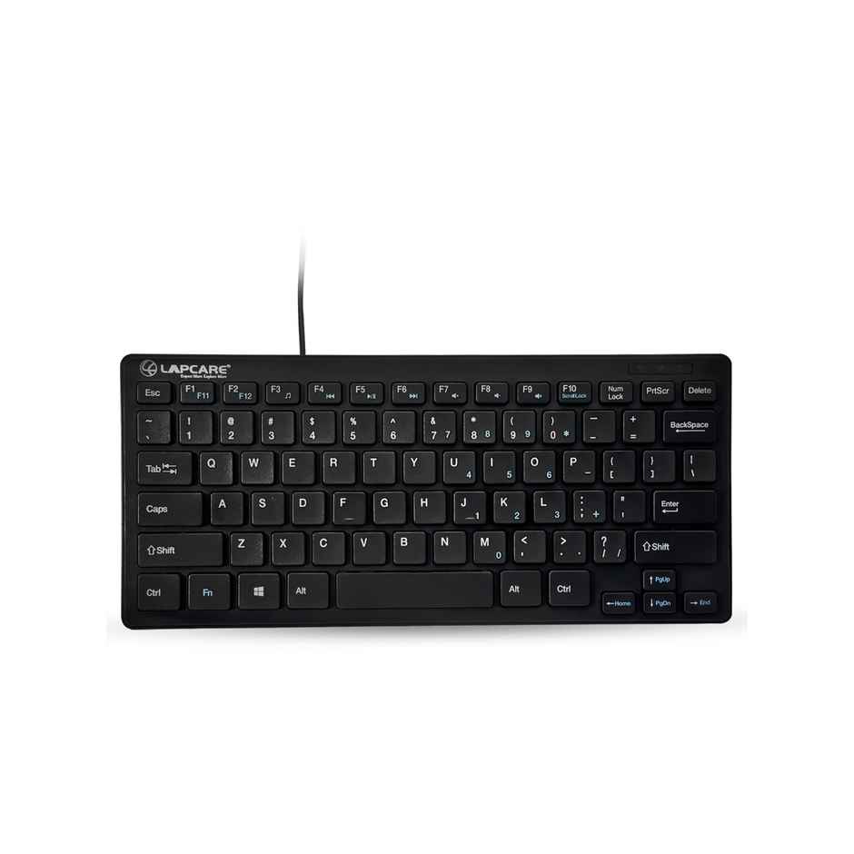 Lapcare Wired Mini Keyboard | 2.4 GHz | 87 Chocolate Keys | Compatible with Windows PC-Laptop-MAC