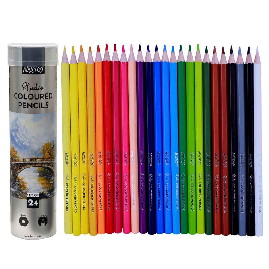 Brustro Studio Colour Pencil Set | Break Resistant 3 mm Lead | Easy to Blend | High Pigmented