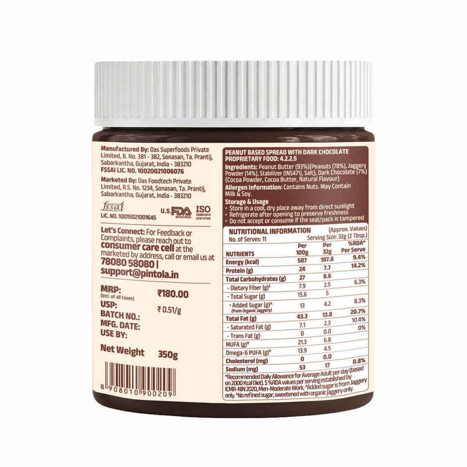 Pintola Dark Chocolate Peanut Butter