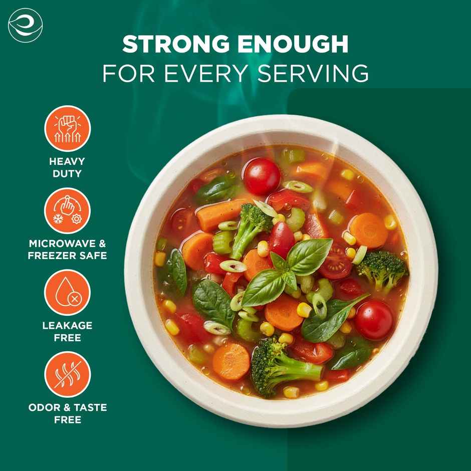 Round Disposable Bowl | 475 ml | 10 Count | Eco Soul