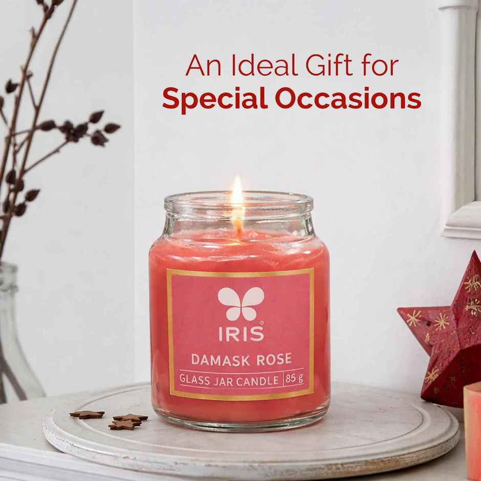 IRIS Damask Rose Fragranced Yankee Jar Candle