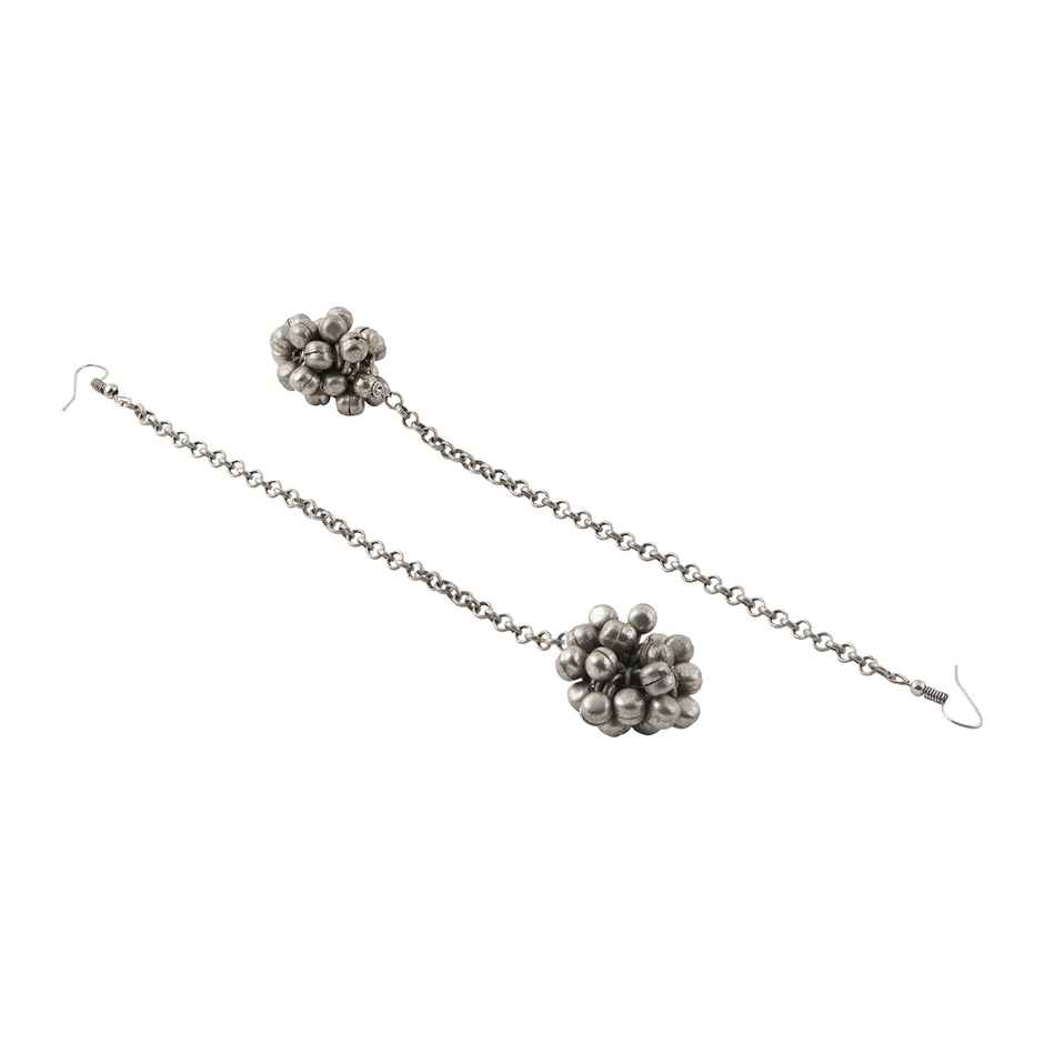 Teejh Teejh Aamna Ghungroo Silver Oxidised Earring