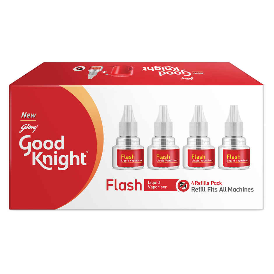 Good Knight Gold Flash Liquid Vapourizer, Mosquito Repellent Refill ( Pack Of 4)(180ml) & Good Knight Gold Flash Liquid Vapourizer, Mosquito Repellent Refill ( Pack Of 2)(90ml) Combo