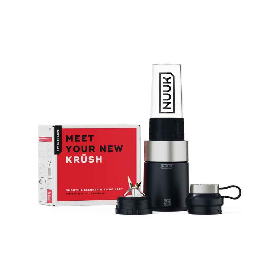 Nuuk Krush Blender | 6 Patended Titanium Blades | 500W | 24500 RPM Motor | Elderberry Black