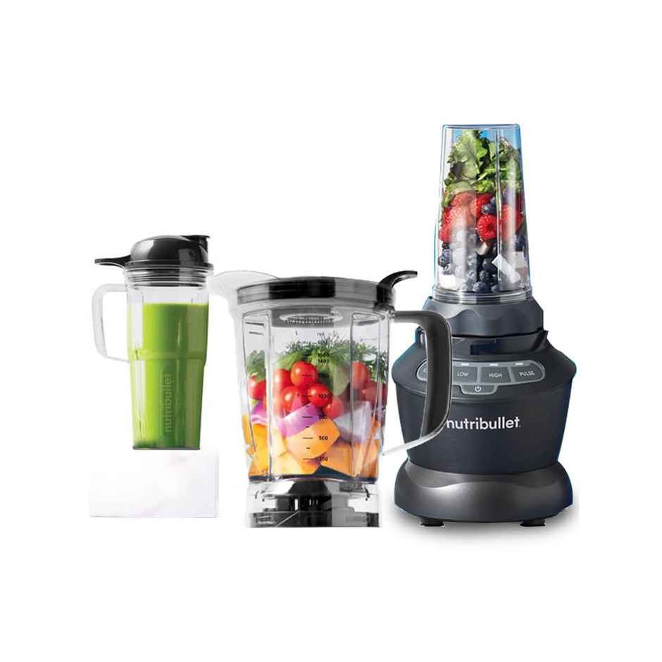 Nutribullet Combo Mixer Grinder/Smoothie Maker | 1000W | 2 Jars | 1.6L Pitcher & Tamper - Dark Grey
