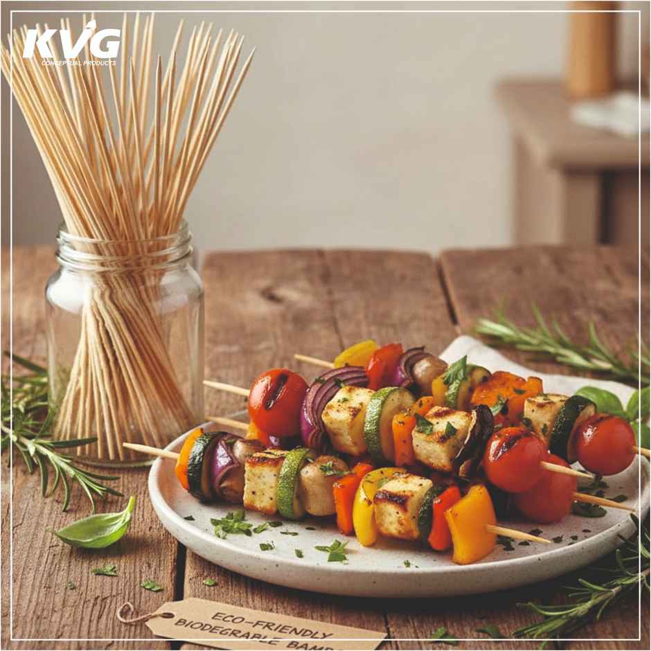 KVG Barbeque Stick Srewers | Grilling Scweres | Wooden Decorative Stick