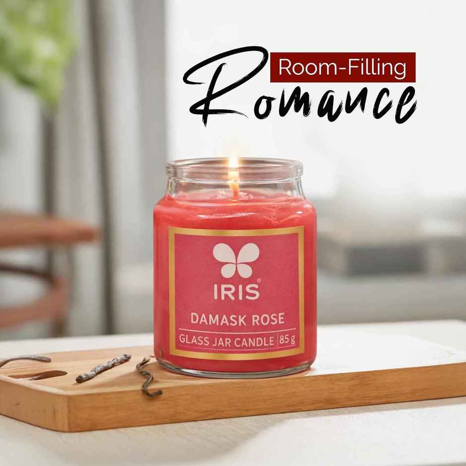 IRIS Damask Rose Fragranced Yankee Jar Candle