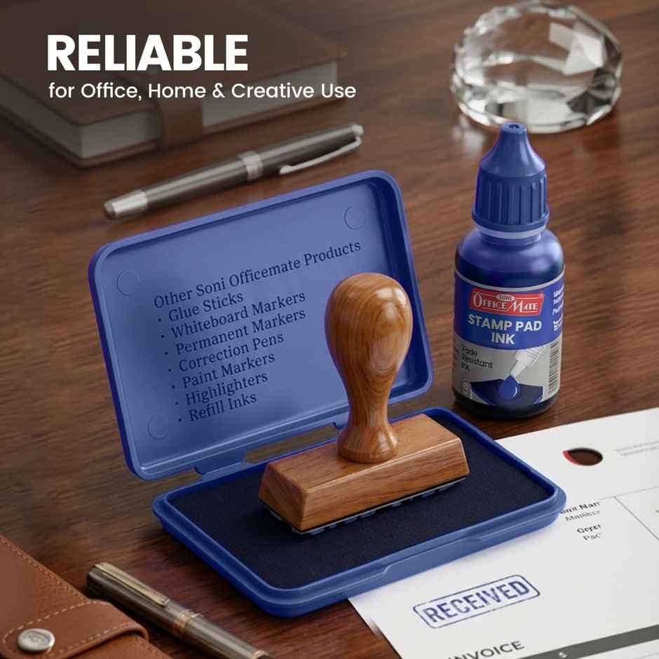 Soni OfficeMate Stamp Pad Violet Medium