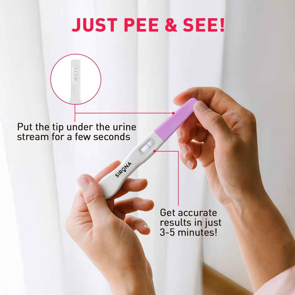 Sirona Midstream Urine Hcg Pregnancy Test Kit Device