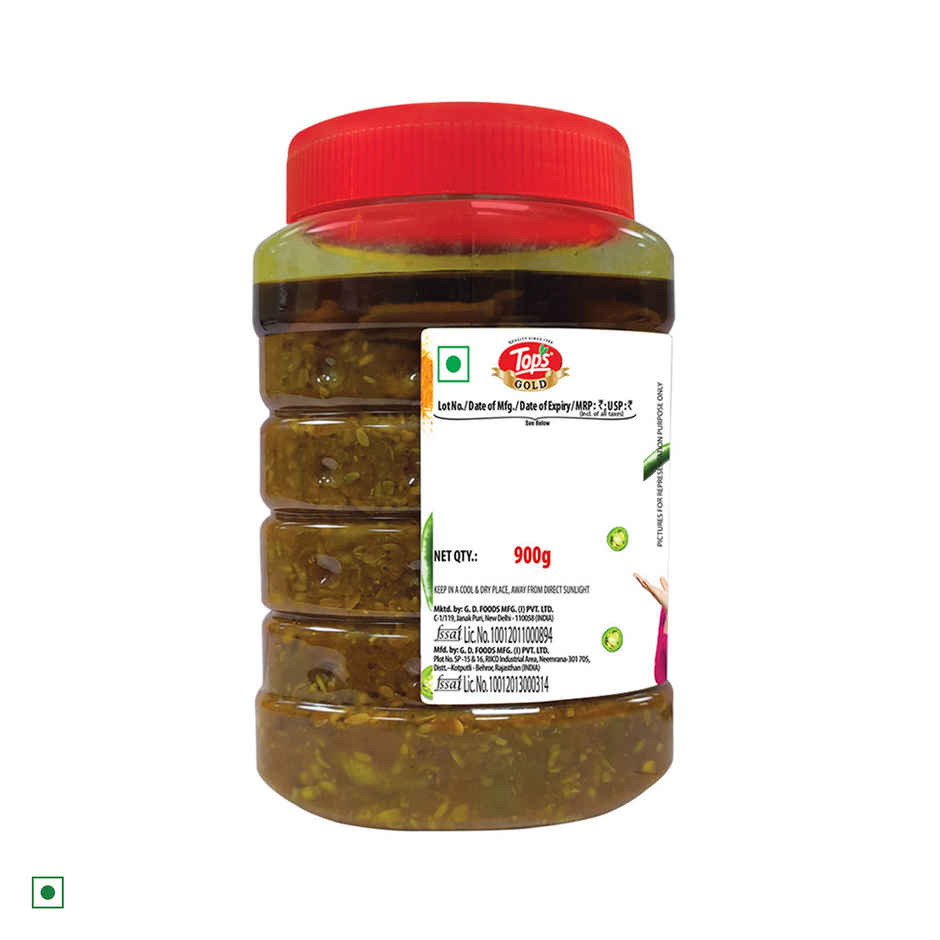 Tops Gold Green Chilli Pickle