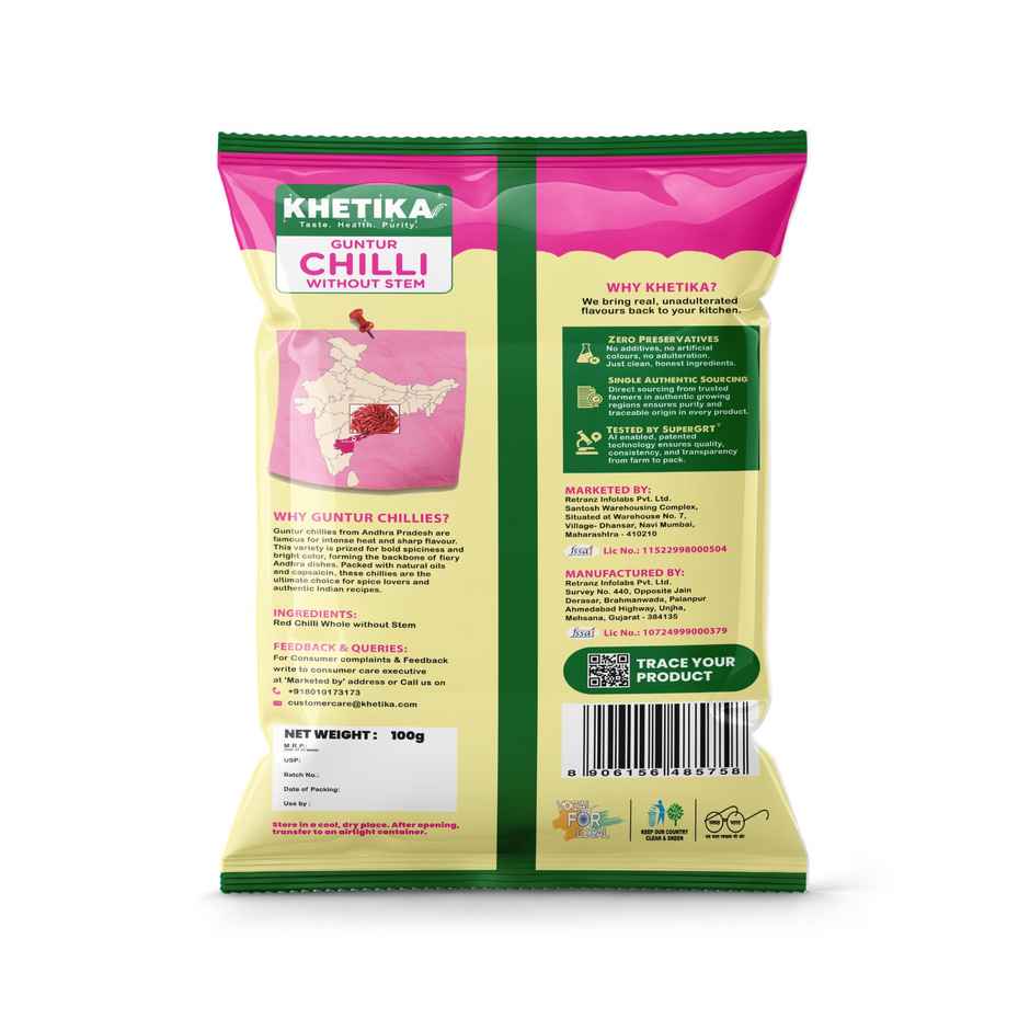 Khetika Chilli Whole Stemless