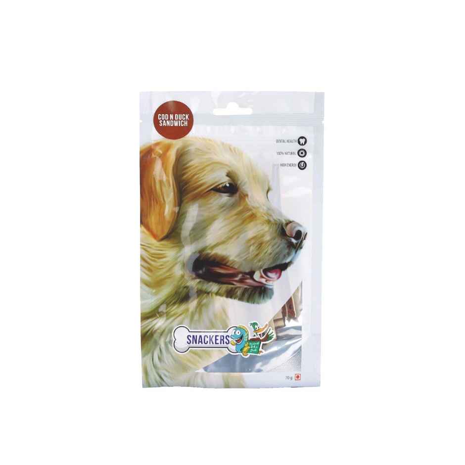 Snackers Duck And Cod Sandwich Dog Treat