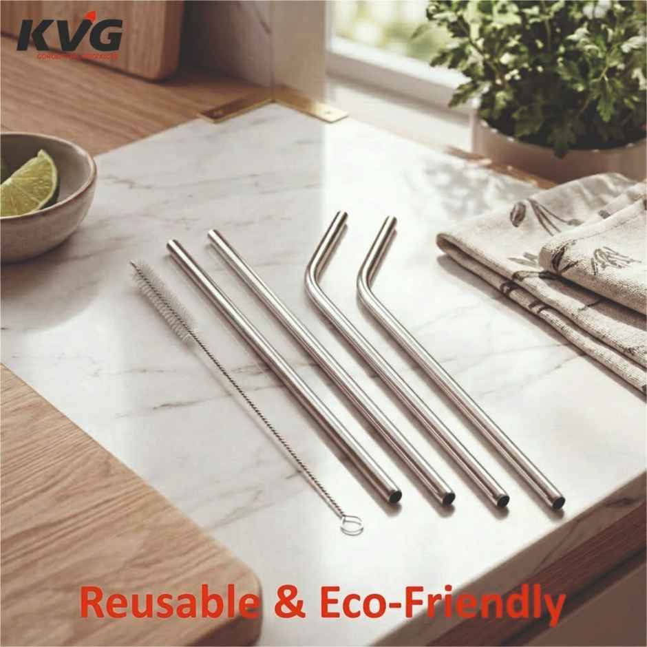 KVG Reusable Drinking Straw | Mojito Star Falooda | Coctail Straw , Food Safe Straw