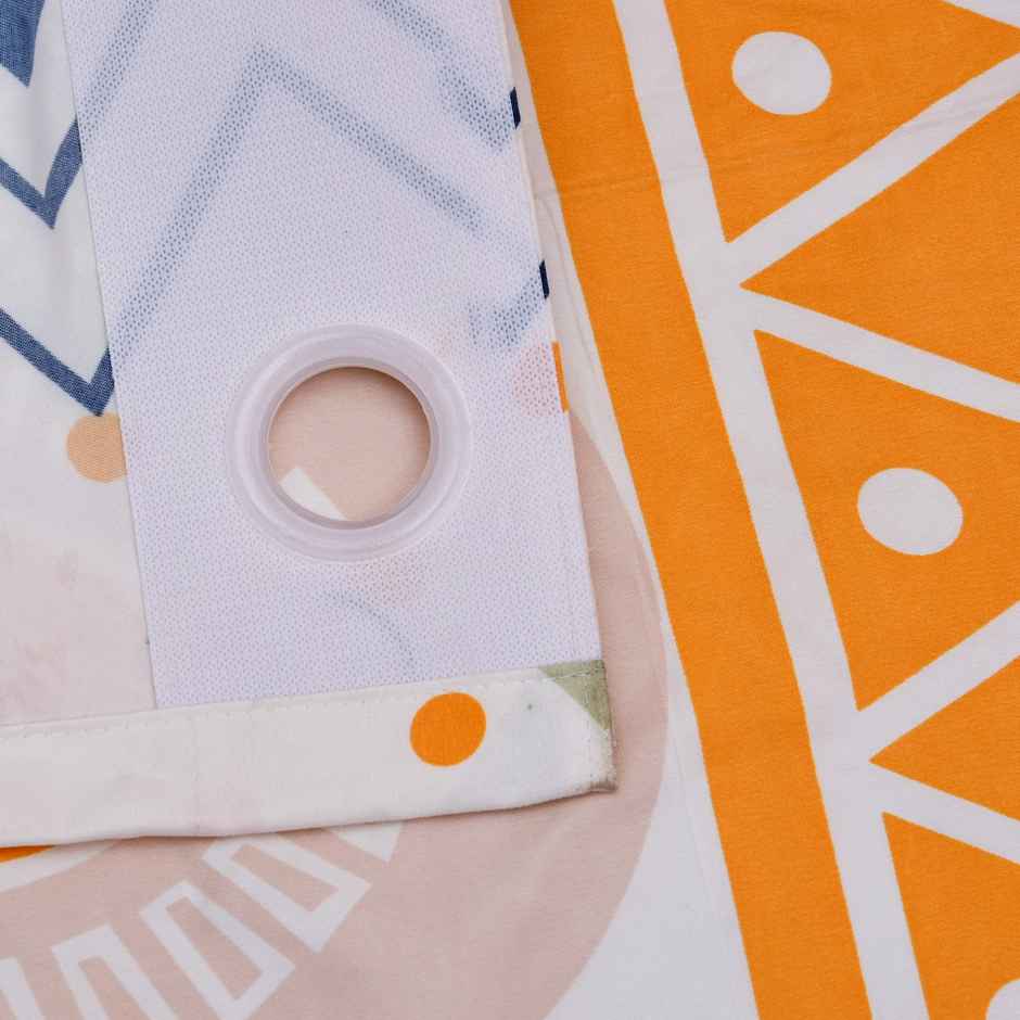 BAY6 Microfiber Cotton Door Curtains - Set of 2 - (7x4 ft) - White