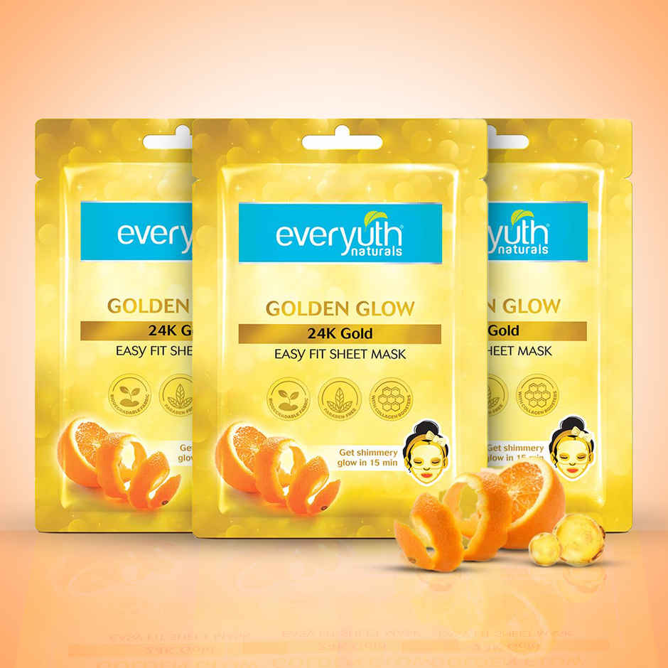 Everyuth Naturals Golden Glow 24K Gold Sheet Mask