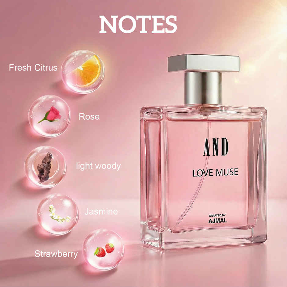 Ajmal Love Muse Eau De Perfume | Long Lasting Scent Spray Gift For Women