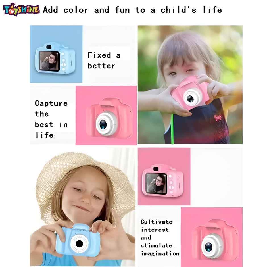 Toyshine Kids Digital Camera 2.0 Inch Screen | Snake Game | 32GB Support | Blue