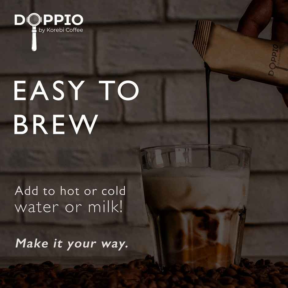 Doppio By Korebi Coffee Hazelnut-Artisan Instant Liquid Coffee Concentrate|5-Pack|20 ml Each