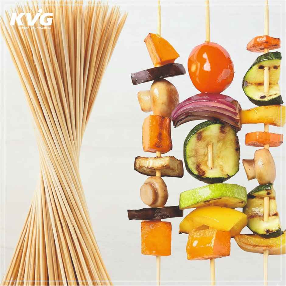 KVG Barbeque Stick Srewers | Grilling Scweres | Wooden Decorative Stick