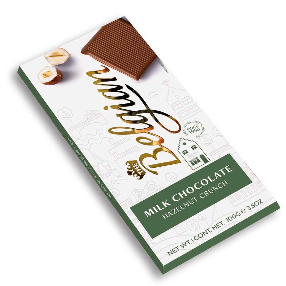 The Belgian Bar Milk Hazelnut Chocolate Crunch