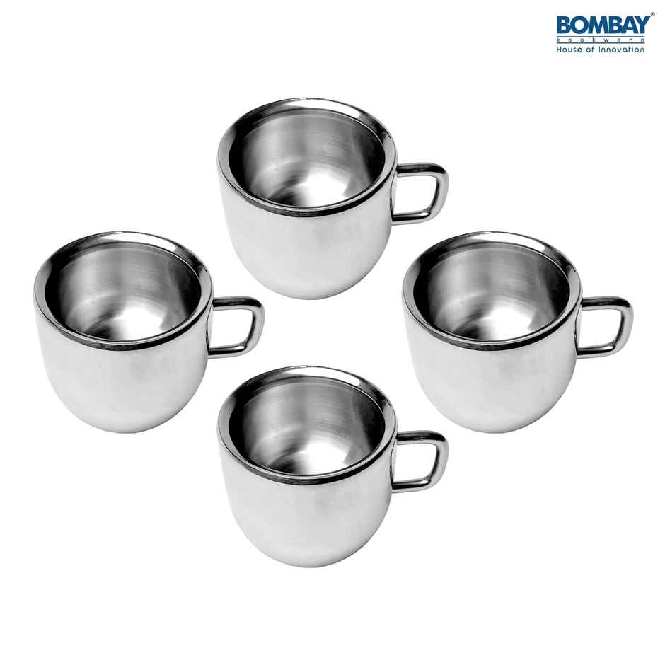 Bombay Kookware Stainless Steel Apple Cup Pack Of 4