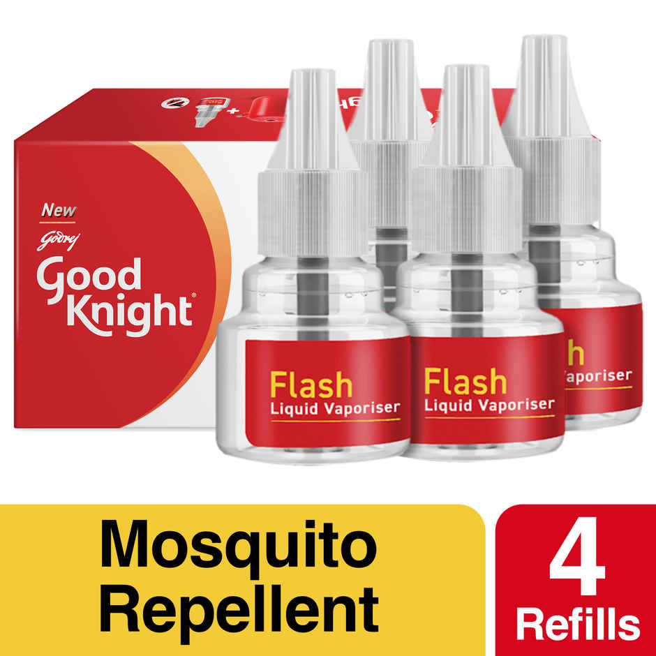 Good Knight Gold Flash Liquid Vapourizer, Mosquito Repellent Refill ( Pack Of 4)(180ml) & Good Knight Gold Flash Liquid Vapourizer, Mosquito Repellent Refill ( Pack Of 2)(90ml) Combo