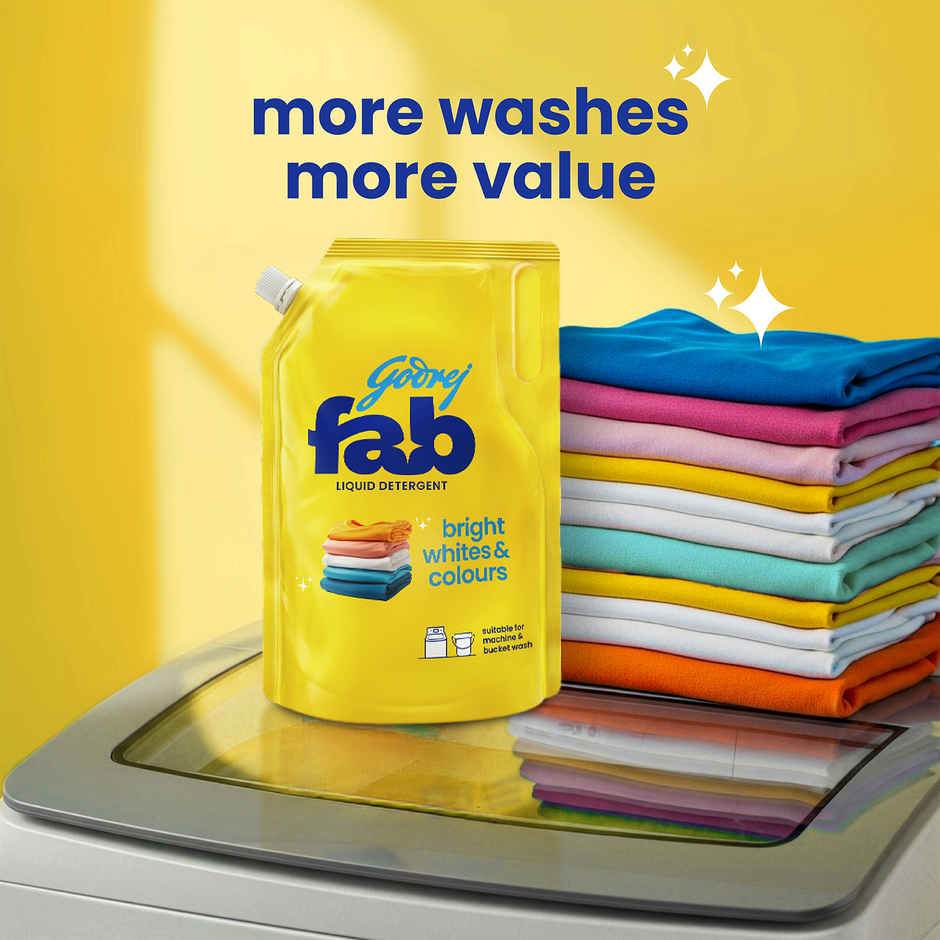 Godrej Fab Machine & Hand Wash Detergent Liquid Refill Pouch