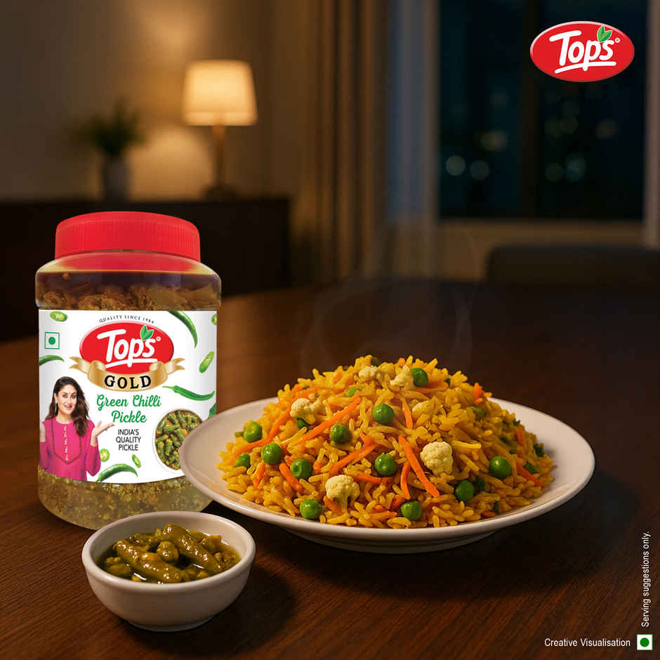 Tops Gold Green Chilli Pickle