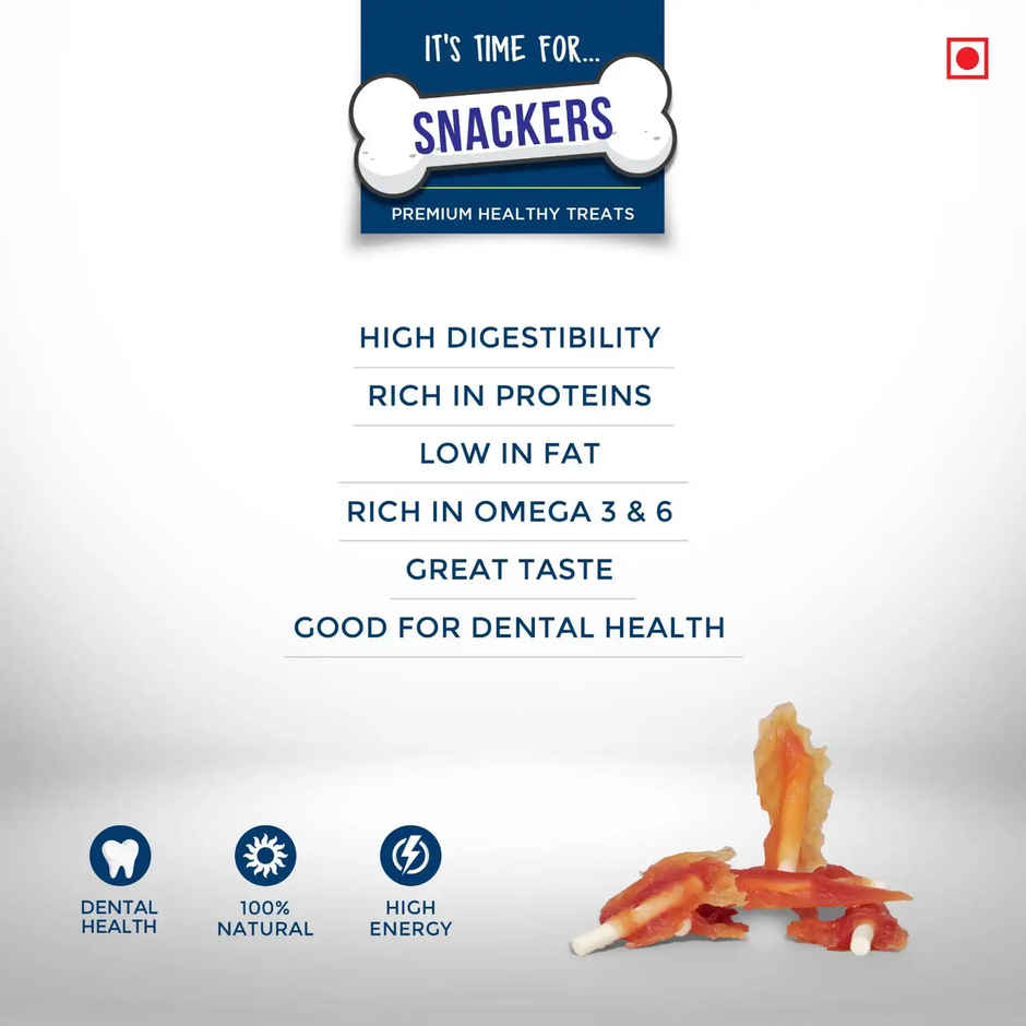 Snackers Calcium Stick With Chicken Dog Treat