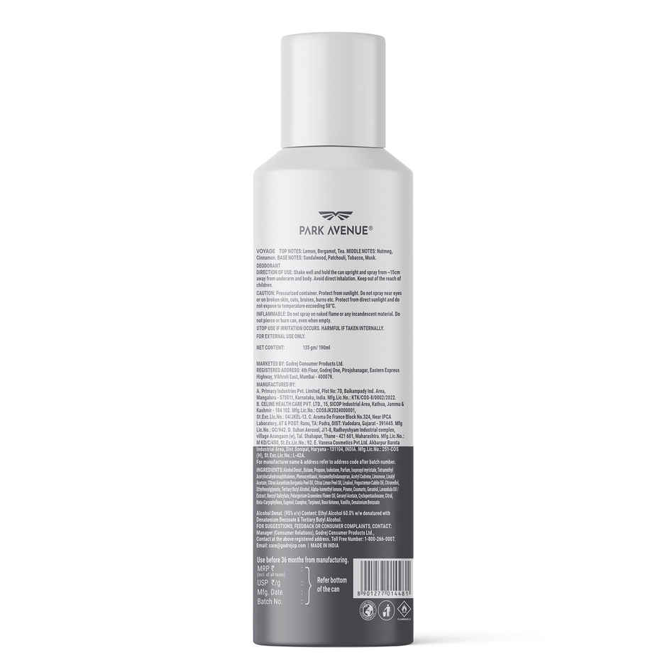 Park Avenue Voyage Deodorant Spray for men