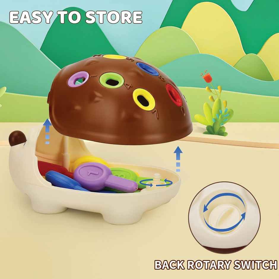 Kidology Hedgehog Peg Board Game Puzzle For Kids Educational Toys For Toddlers Preschool Play Toy